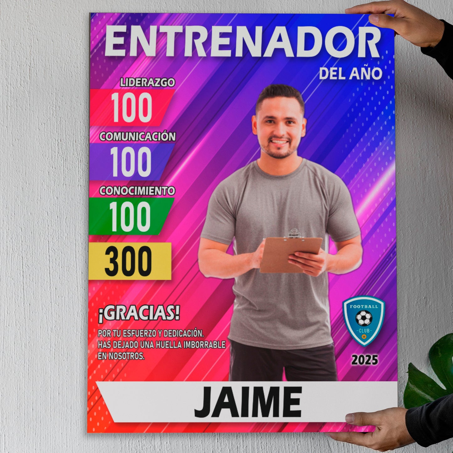 Cromo Personalizado para Entrenadores | Regalo único de fin de temporada