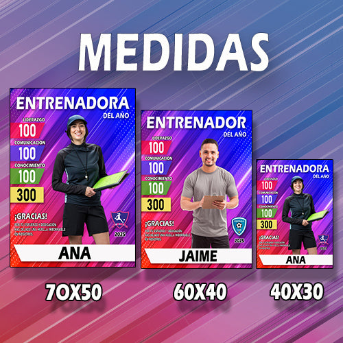 Cromo Personalizado para Entrenadores | Regalo único de fin de temporada