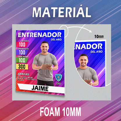 Cromo Personalizado para Entrenadores | Regalo único de fin de temporada